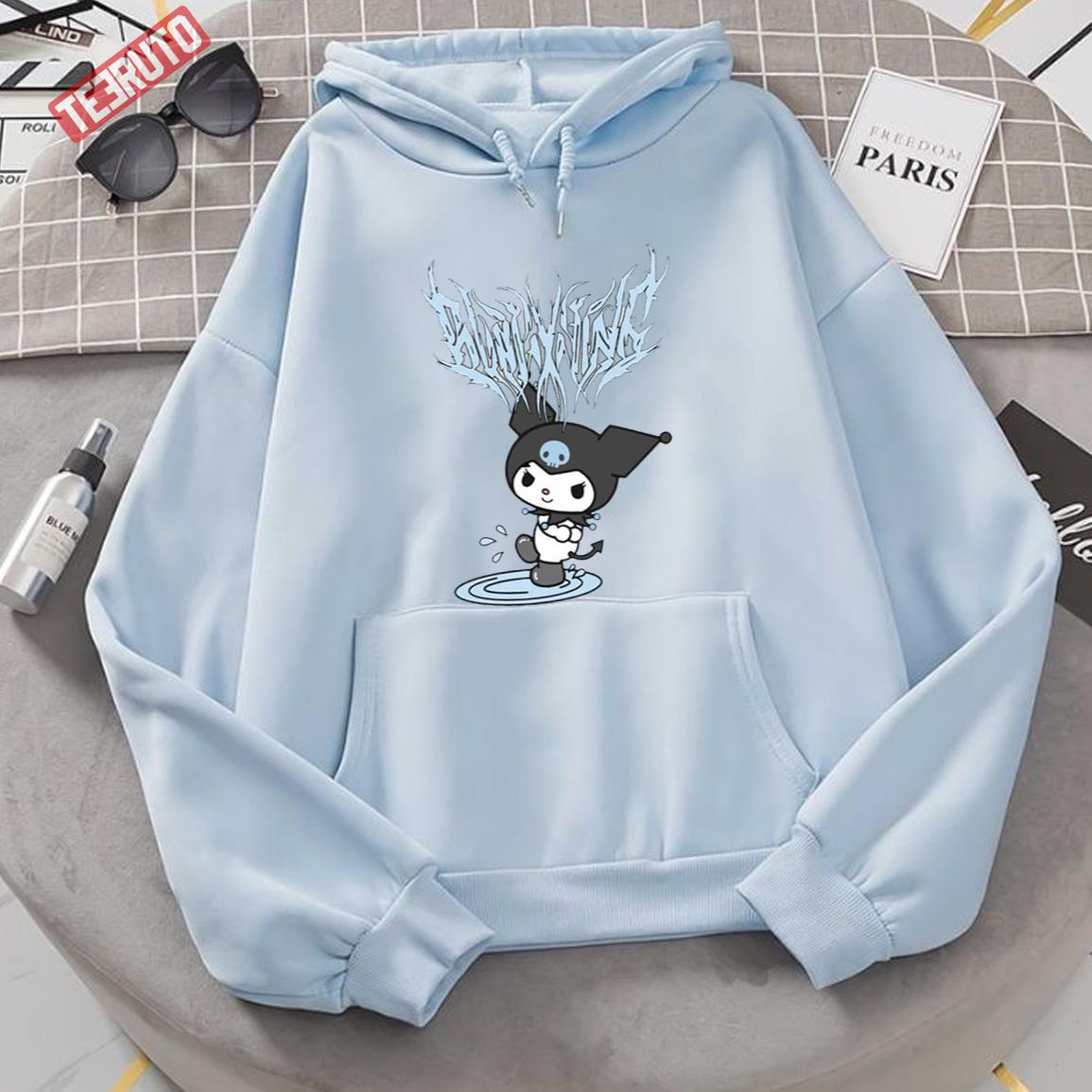 Kuromi Sanrio Friend Anime Harajuku Gothic Letters Unisex Hoodie - Teeruto