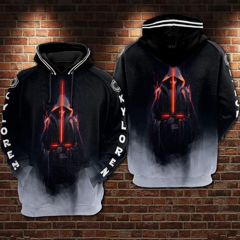 Kylo Ren Star Wars Over Print 3d Zip Hoodie