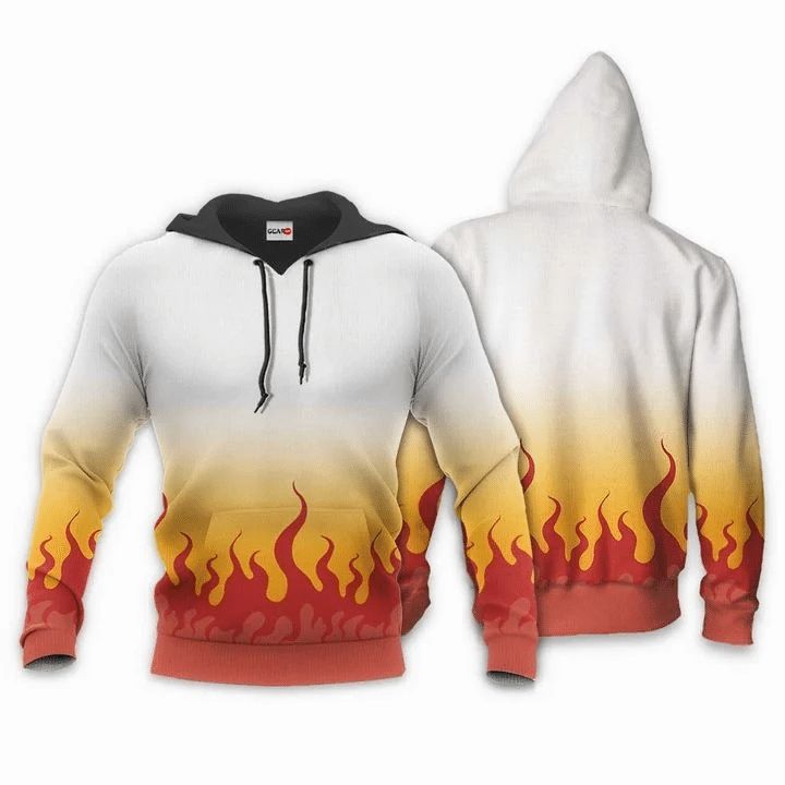 Kyojuro Rengoku Demon Slayer Anime Manga 3d Zip Hoodie