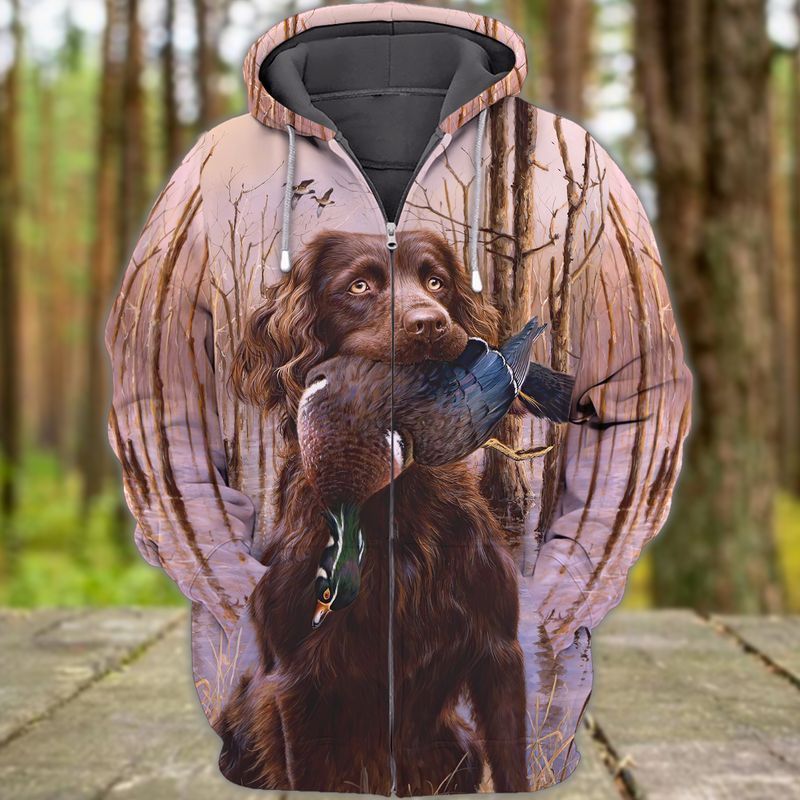 Labrador Dog Duck Hunting 3d Zip Hoodie