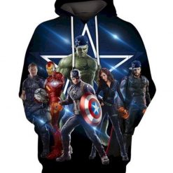 League Avenger Black Men And Women All Over Printed 3d Hoodie