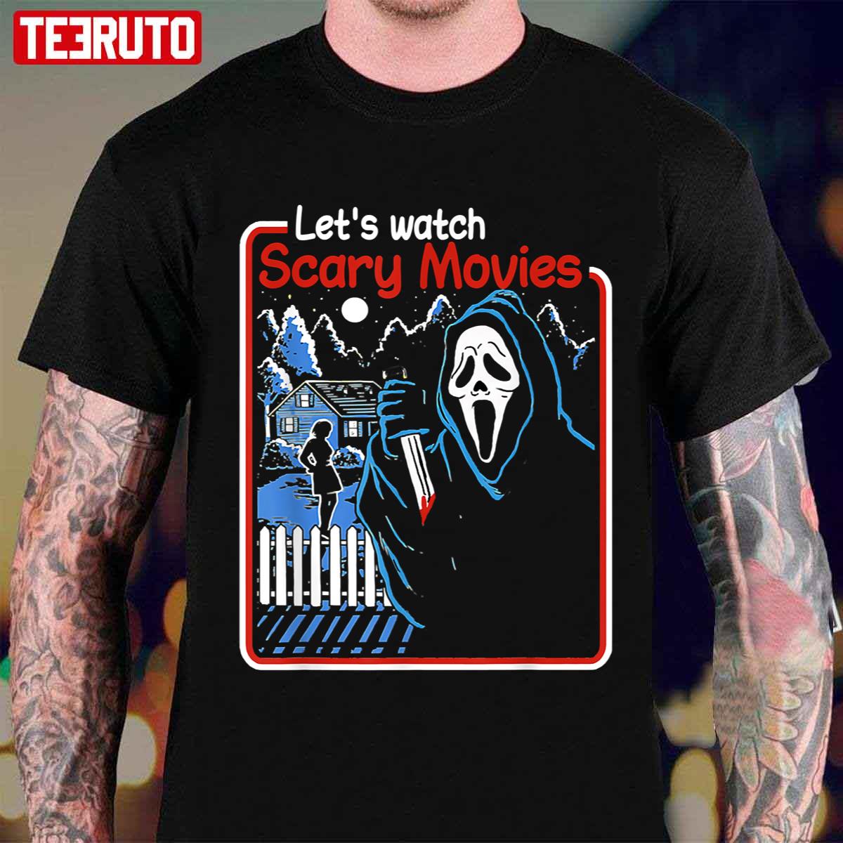 Lets Watch Scary Movies Scream Horror Ghostface Unisex Sweatshirt - Teeruto