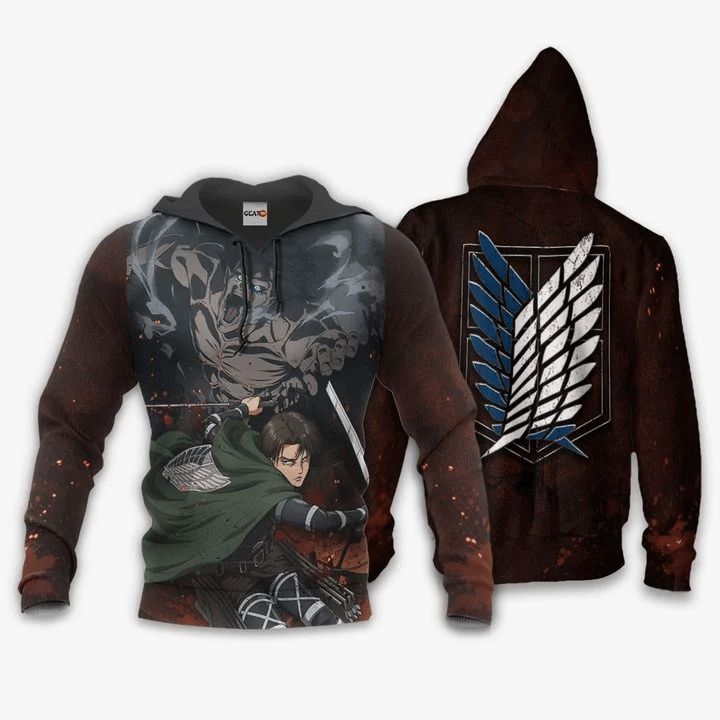 Levi Arlert Anime Manga Attack On Tian 3d T Shirt Zip Bomber Hoodie