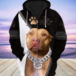 Love Pitbull 3d Zip Hoodie