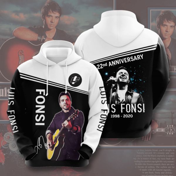 Luis Fonsi 22th Anniversary 1998 2020 Signature Design Gift For Fan Custom 3d All Over Printed Hoodie