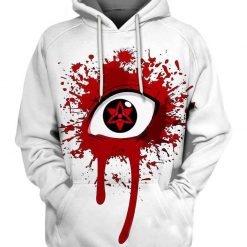 Mangekyou Sharingan Over Print 3d Zip Hoodie