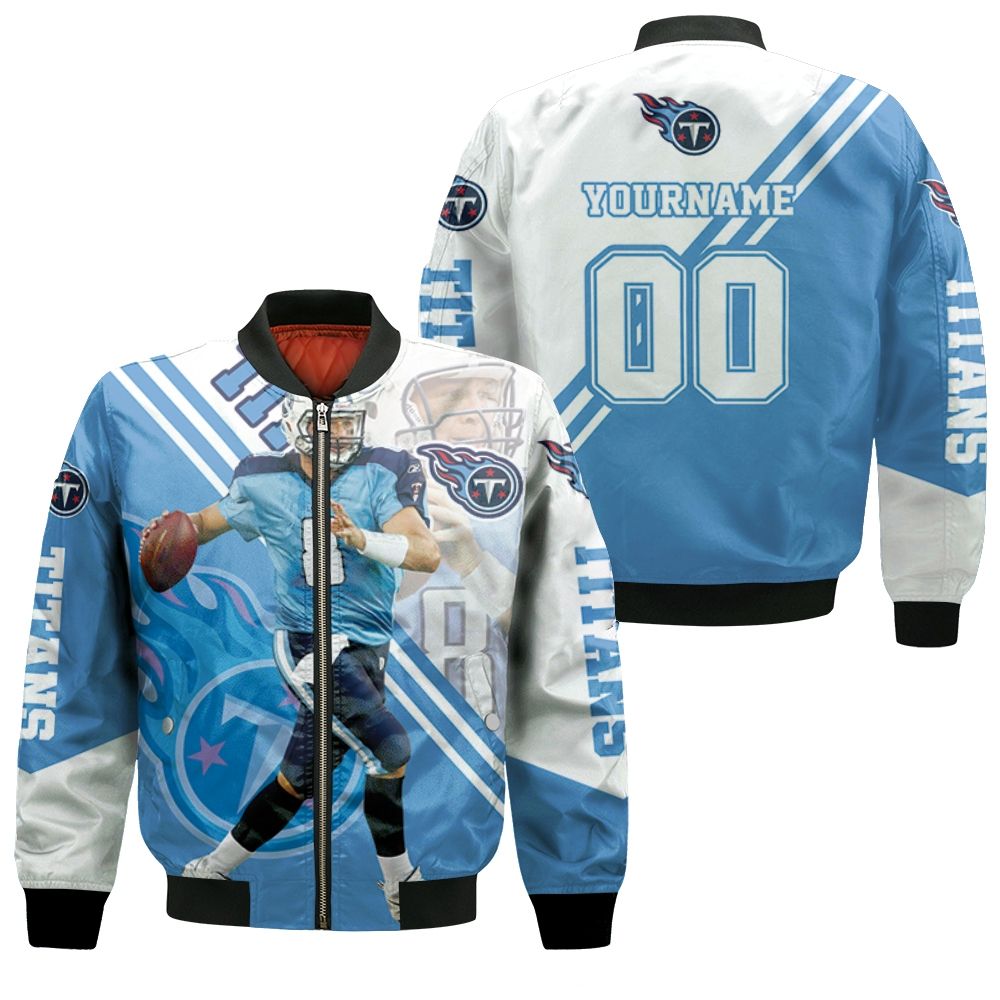 Marcus Mariota 8 Tennessee Titans Afc South Division Ship Super Bowl 2021 Bomber Jacket