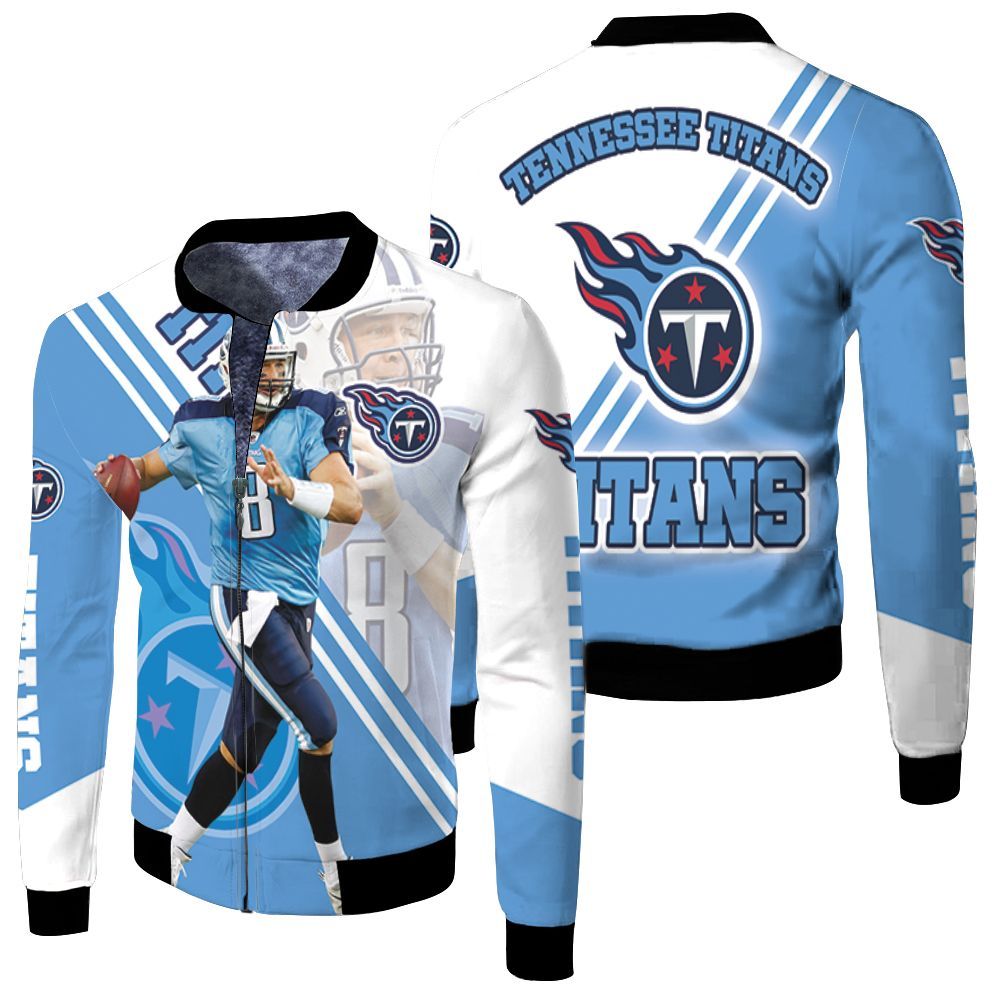 Marcus Mariota #8 Tennessee Titans Afc South Division Ship Super Bowl 2021 Fleece Bomber Jacket