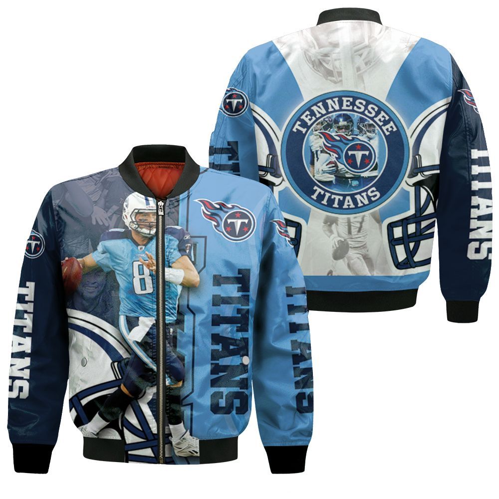 Marcus Mariota #8 Tennessee Titans Super Bowl 2021 Afc South Division Ship Bomber Jacket