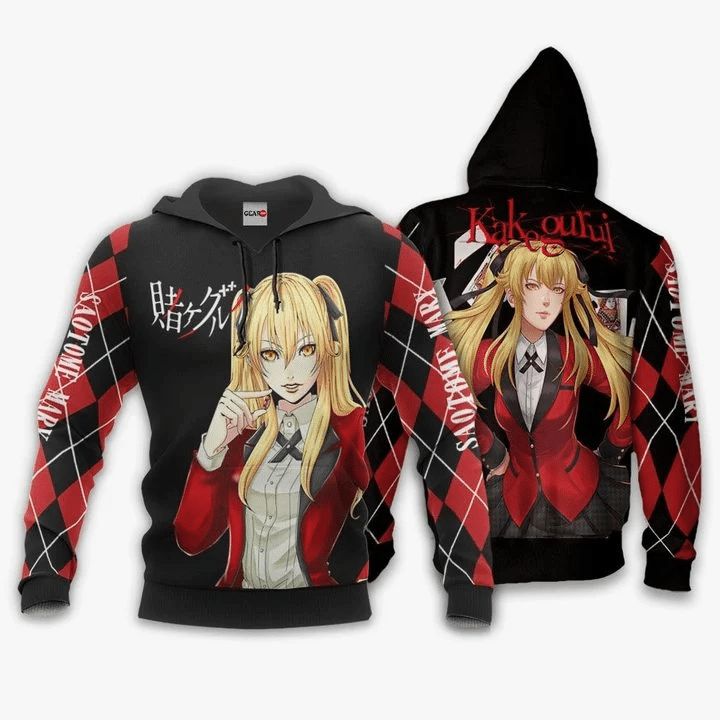 Mary Saotome Kakegurui Anime Manga 3d Zip Hoodie