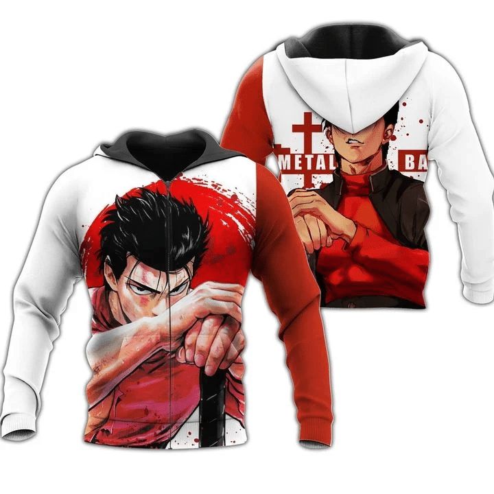 Metal Bat Anime Manga One Punch Man 3d Zip Hoodie