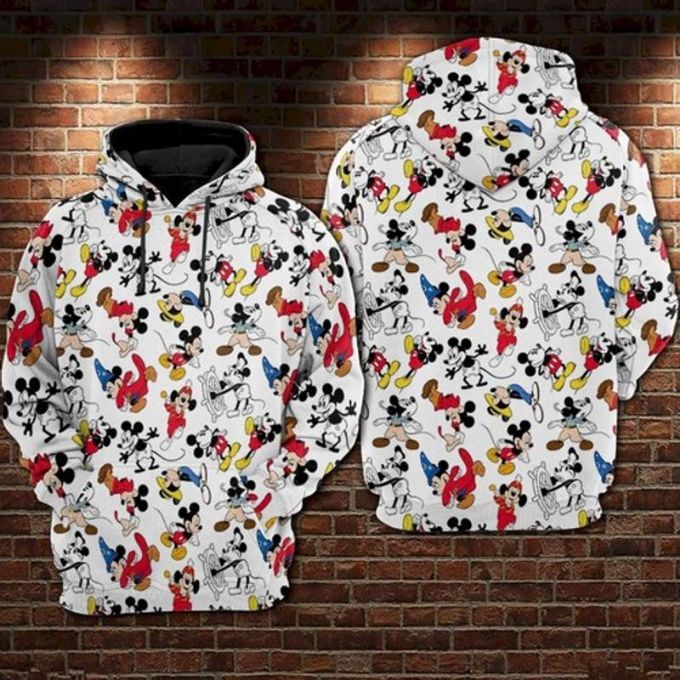 Mickey And Minnie Mouse 3d Hoodie