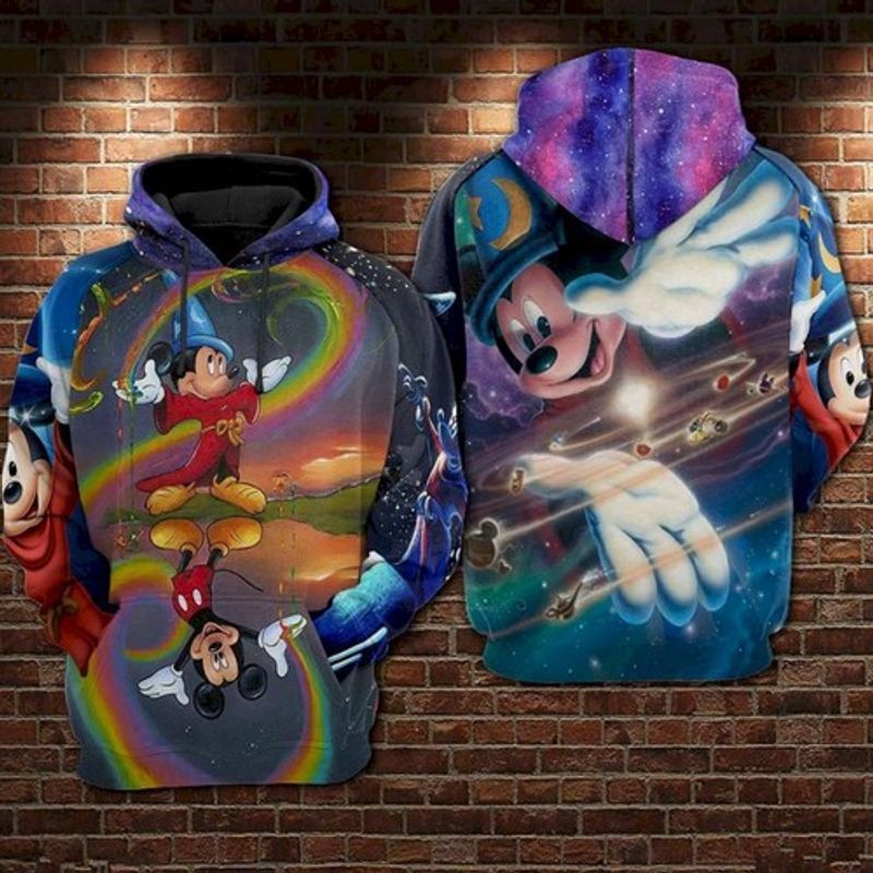 Mickey And Minnie Universe Miracle World 3d Hoodie