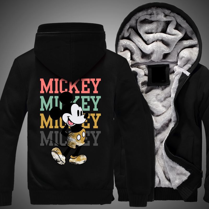 Mickey Disney Print 3d Fleece Zip 15 Hoodie