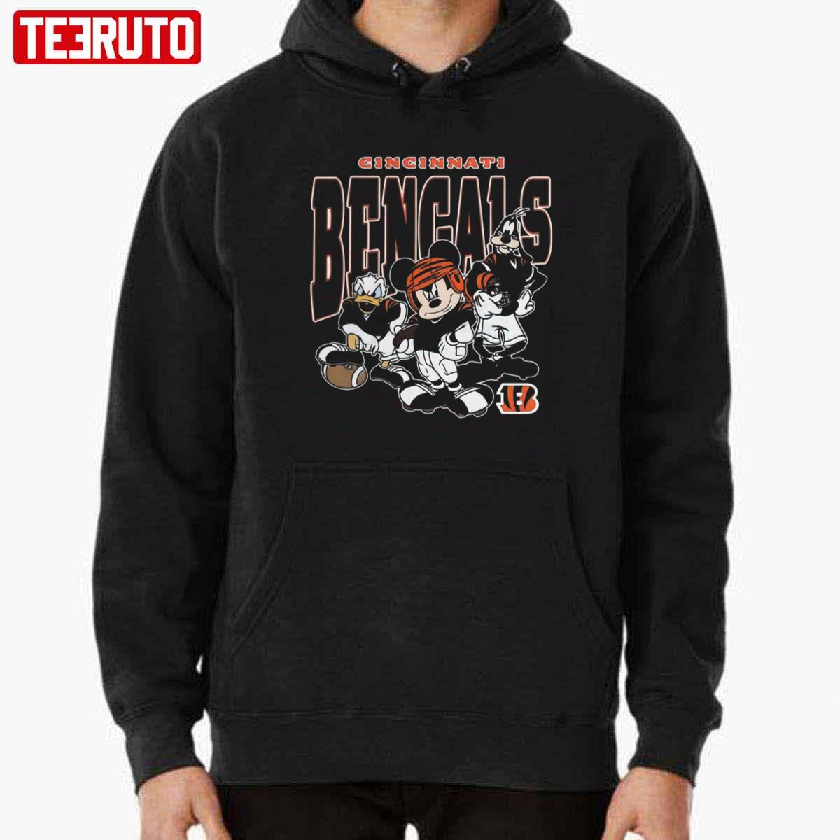 Mickey Mouse And Friends Cincinnati Bengals Unisex T-Shirt - Teeruto