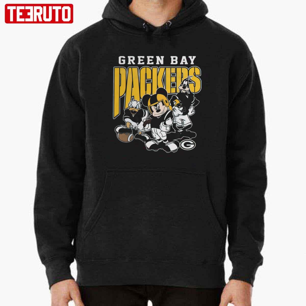 Mickey Mouse And Friends Green Bay Packers Unisex T-Shirt - Teeruto