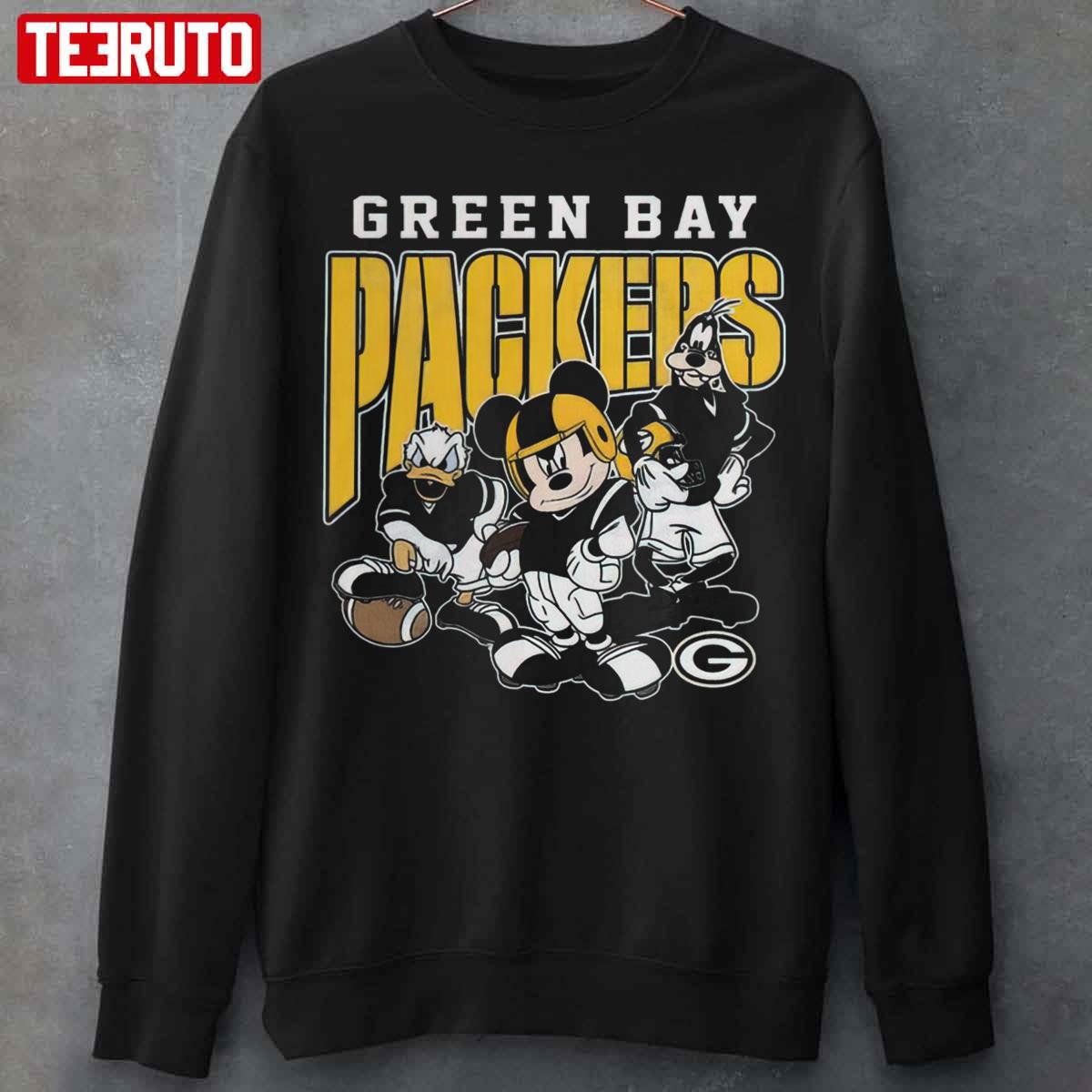 Mickey Mouse And Friends Green Bay Packers Unisex T-Shirt - Teeruto