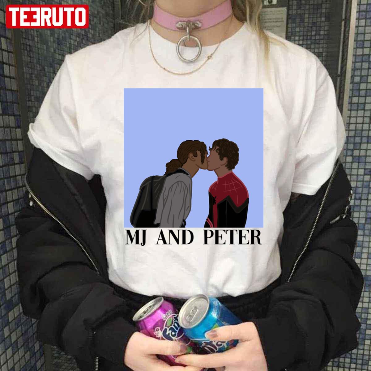 Mj And Peter Art Kissing Unisex T-Shirt