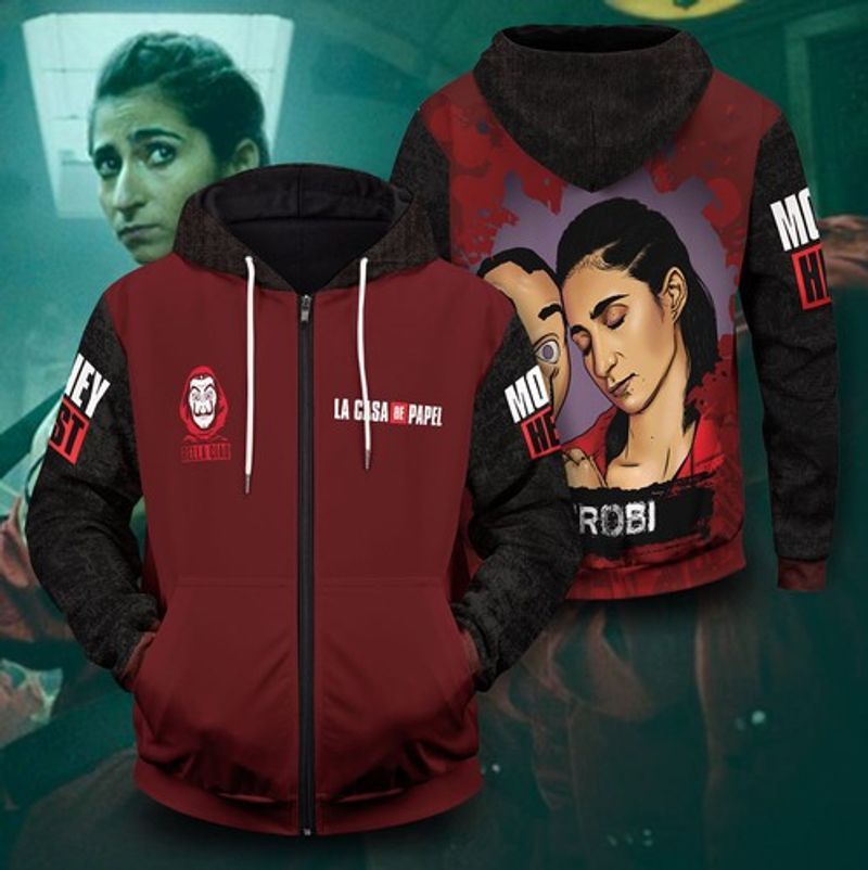 Money Heist For Lover Full Over Printing 3d Zip Hoodie