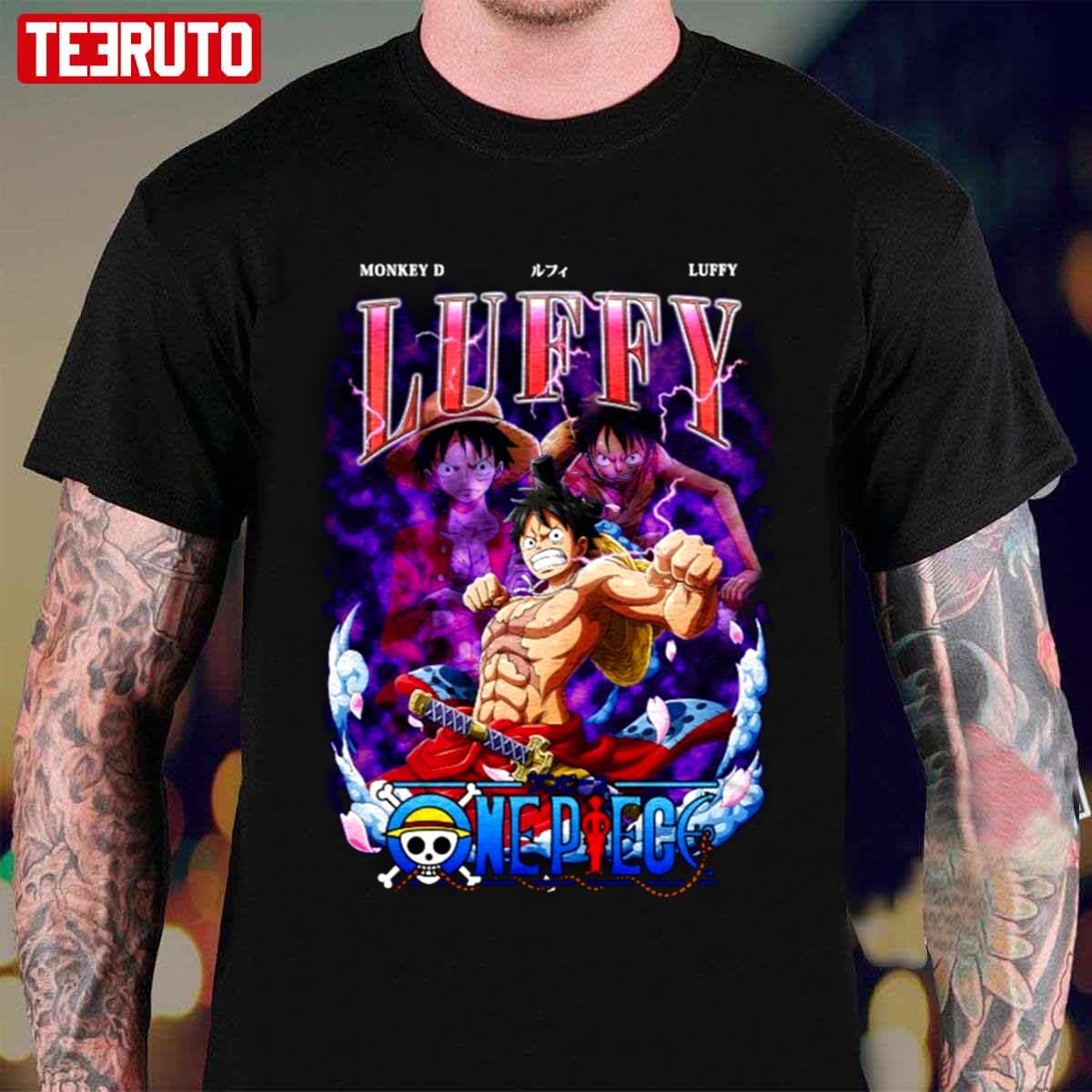 Monkey D Luffy Vintage Style Bootleg Anime One Piece Unisex T-Shirt -  Teeruto