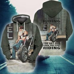 Motorcycles You Dont Stop Riding Full Printing 3d Hoodie