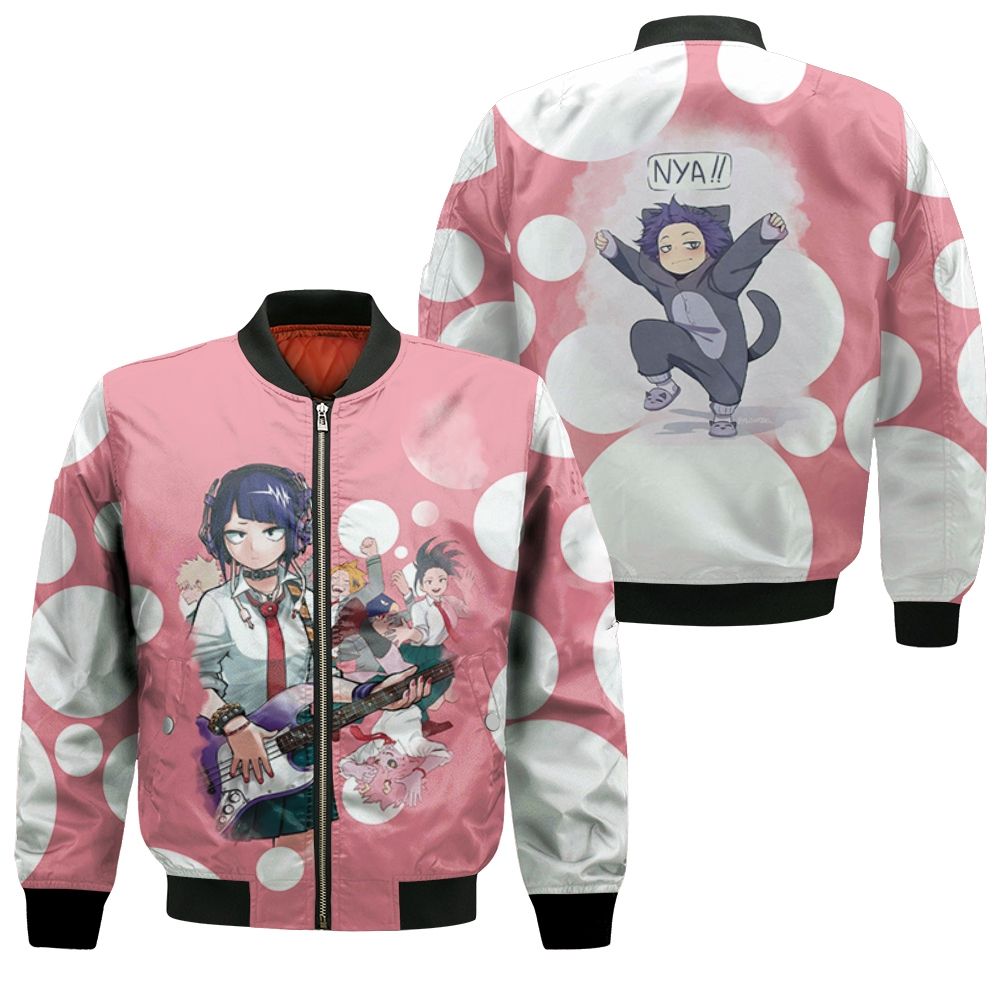 My Hero Academia Kyoka Jiroplay Guitar Rock Music Funny Band For Fan Bomber Jacket