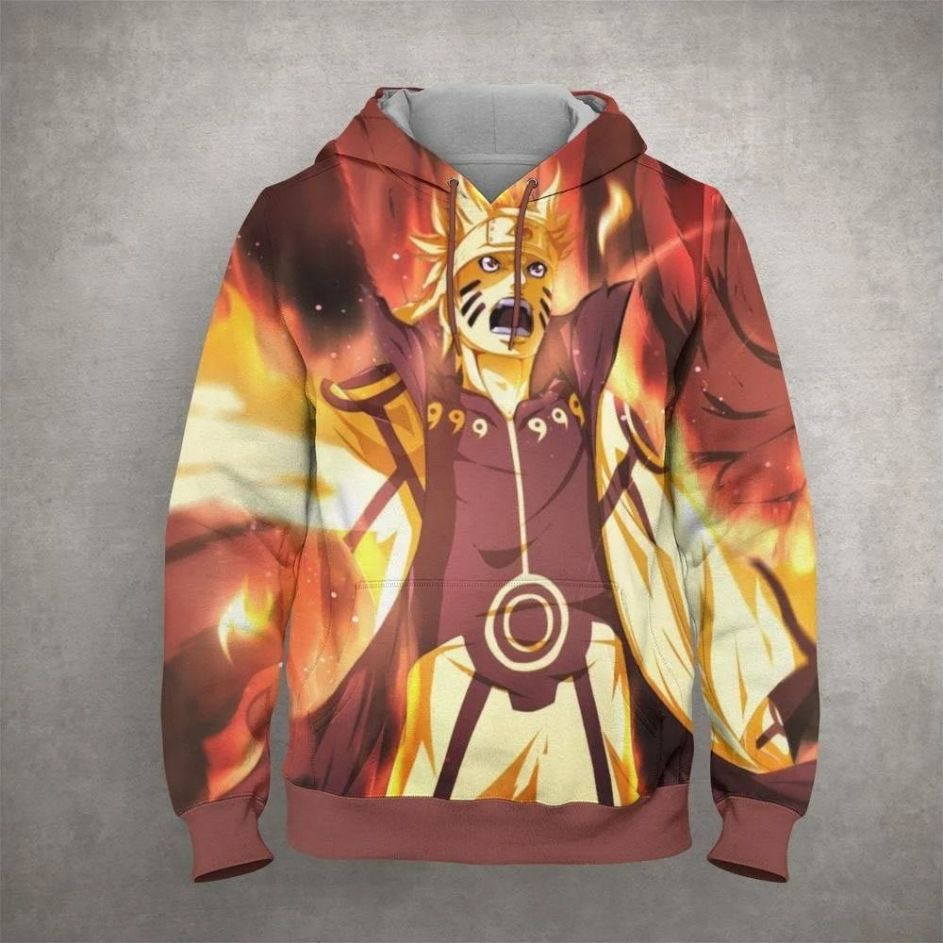 Naruto 3 Gift Over Print 3d Zip Hoodie