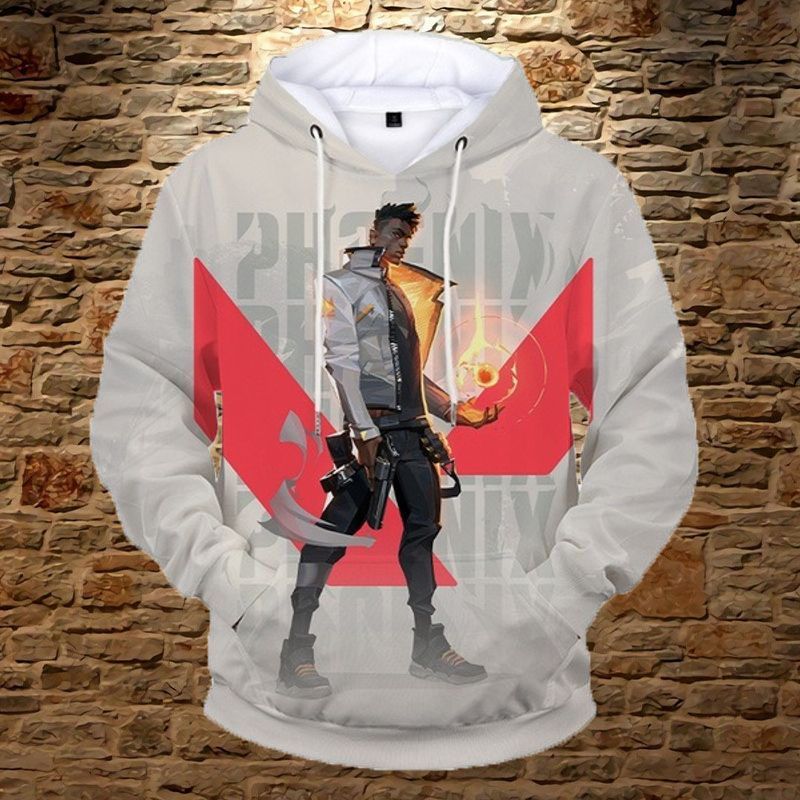 New Mens And Womens Valorant Over Print 3d Zip 3 Hoodie