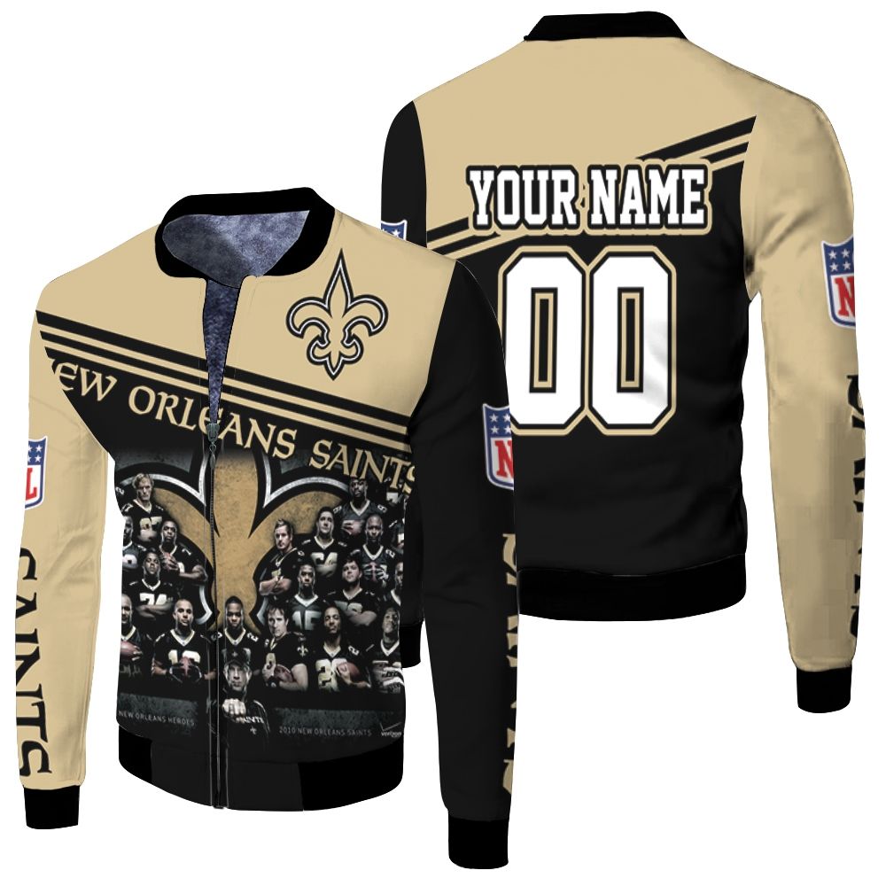 New Orleans Saints Nfc Champions Coach Players Personalized Fleece Bomber Jacket