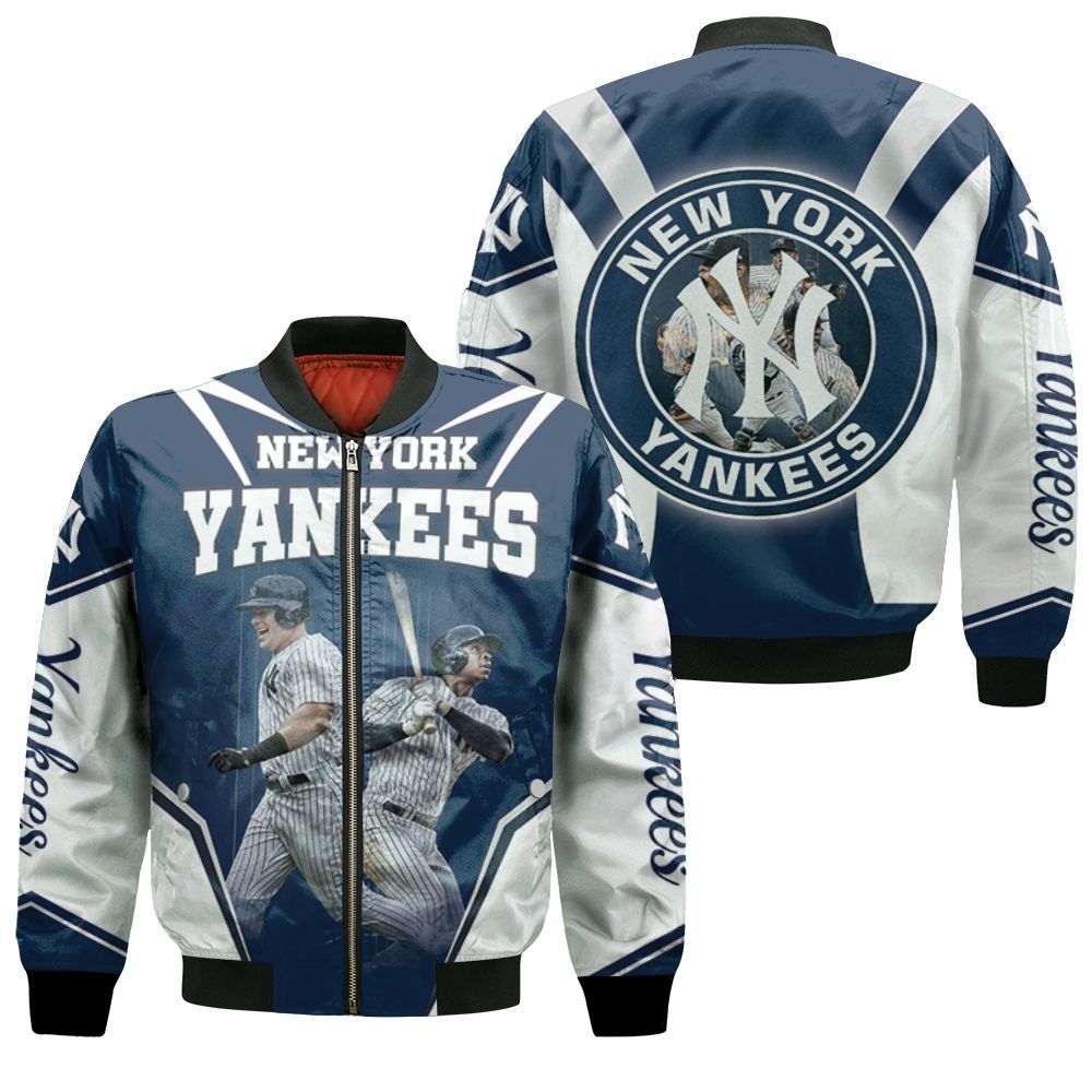 New York Yankees Luke Voit Didi Gregorius Achivements For Fan Bomber Jacket