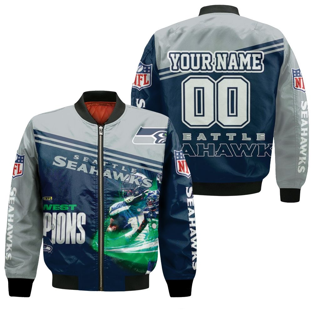 Nfc West Champions Seattle Seahawks 2020 Nfl Season Go Seattle Seahawks Personalized Bomber Jacket