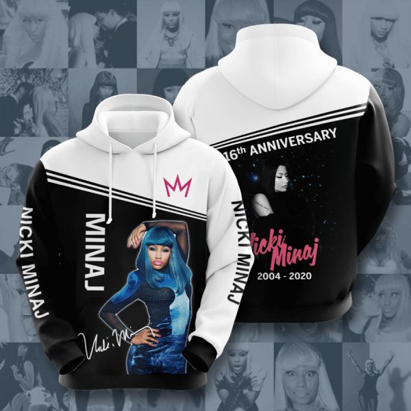 Nicki Minaj 16th Anniversary 2004 2020 Signature Design Gift For Fan Custom 3d All Over Printed Hoodie