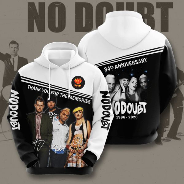 No Doubt 34th Anniversary 1986 2020 Signature Design Gift For Fan Custom 3d All Over Printed Hoodie