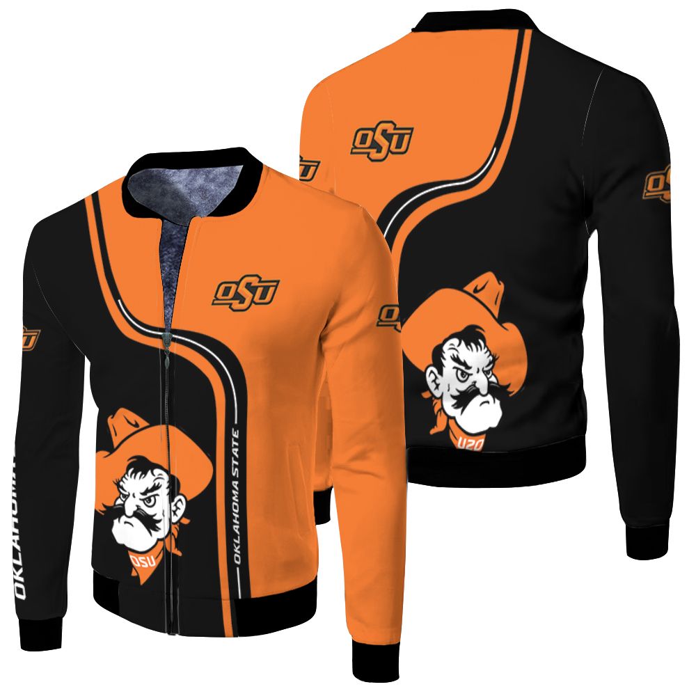 Oklahoma State Cowboys Ncaa For Cowboys Fan 3d Printed 3d Jersey Fleece Bomber Jacket