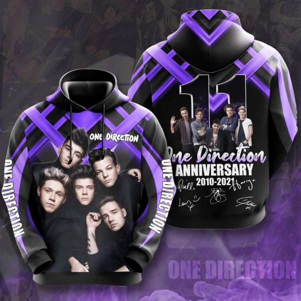 One Direction 11th Anniversary 2010 2021 Signature Design Gift For Fan Custom 3d All Over Printed Hoodie