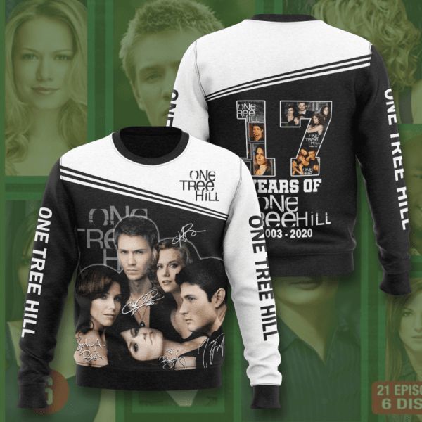 One Tree Hill 17 Years One Tree Hill Anniversary 2001 2021 Signature 3d All Over Printed Hoodie
