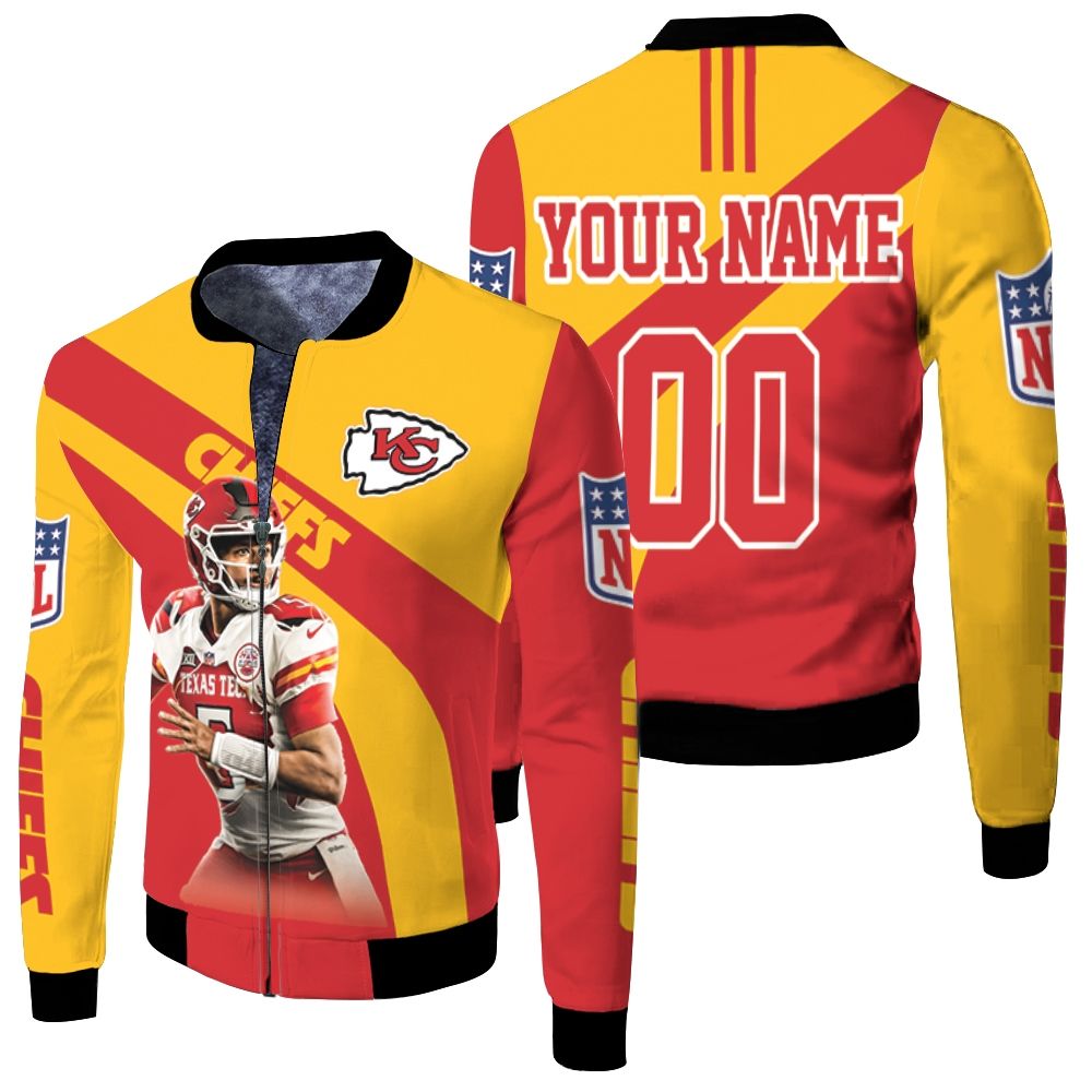 Patrick Manohomes 15 Kansas City Chiefs Afc West Division Champions Super Bowl 2021 Personalized Fleece Bomber Jacket