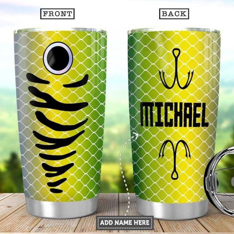 Personalized Fishing Lure Gift For Lover Day Travel Tumbler - Teeruto