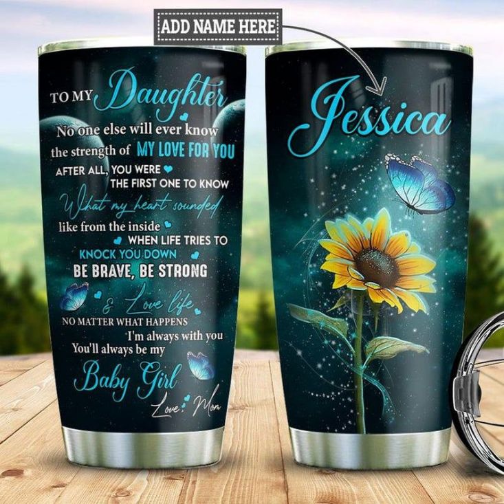 Personalized Butterfly Daughter To Mom Tumbler - Teeruto