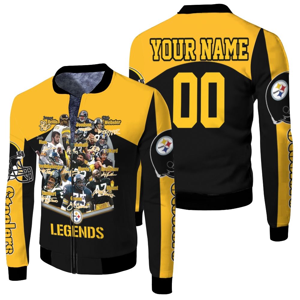 Pittsburgh Steelers Legends Team Great Player Signature Signed To All My Haters Jersey 2020 Nfl Season Personalized Fleece Bomber Jacket