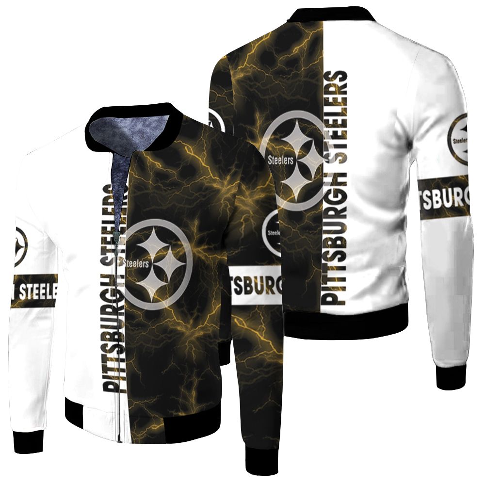 Pittsburgh Steelers Yellow For Fan 3d Jersey Fleece Bomber Jacket