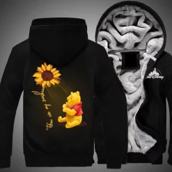 Pooh Bear Winnie The Pooh You Are My Sunshine Print 3d Fleece Zip Hoodie