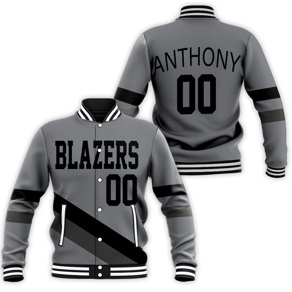 Portland Trail Blazers 00 Anthony Jersey Inspired Baseball Jacket