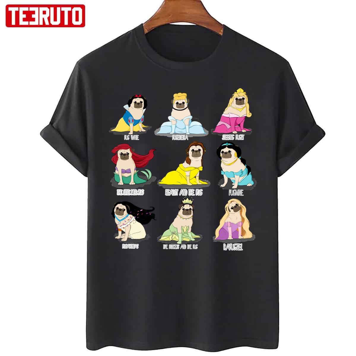 Pug Princesses Disney Unisex T-Shirt