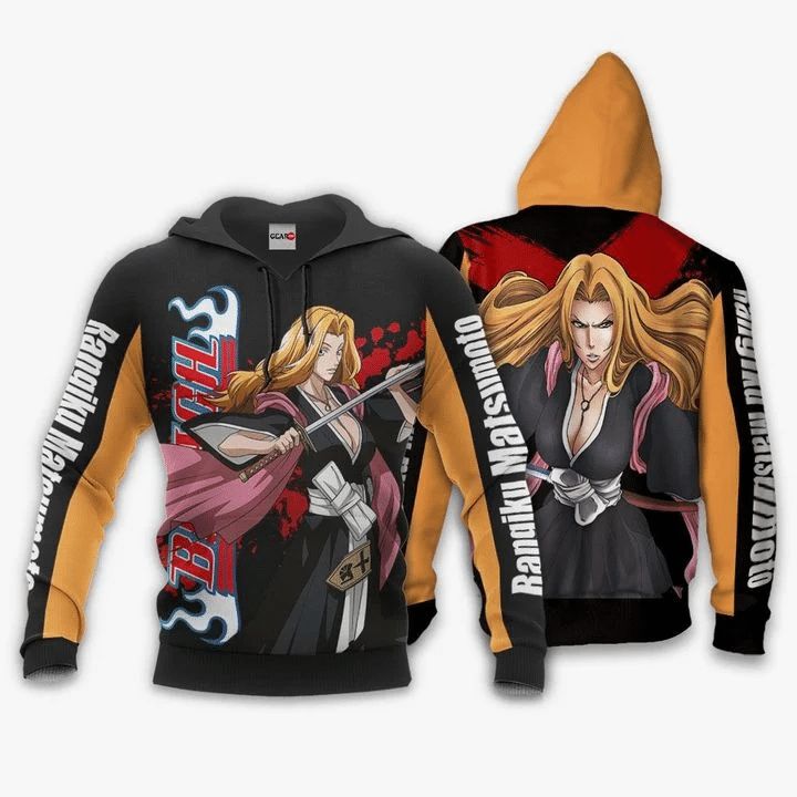 Rangiku Matsumoto Anime Manga Bleach 3d Zip Hoodie