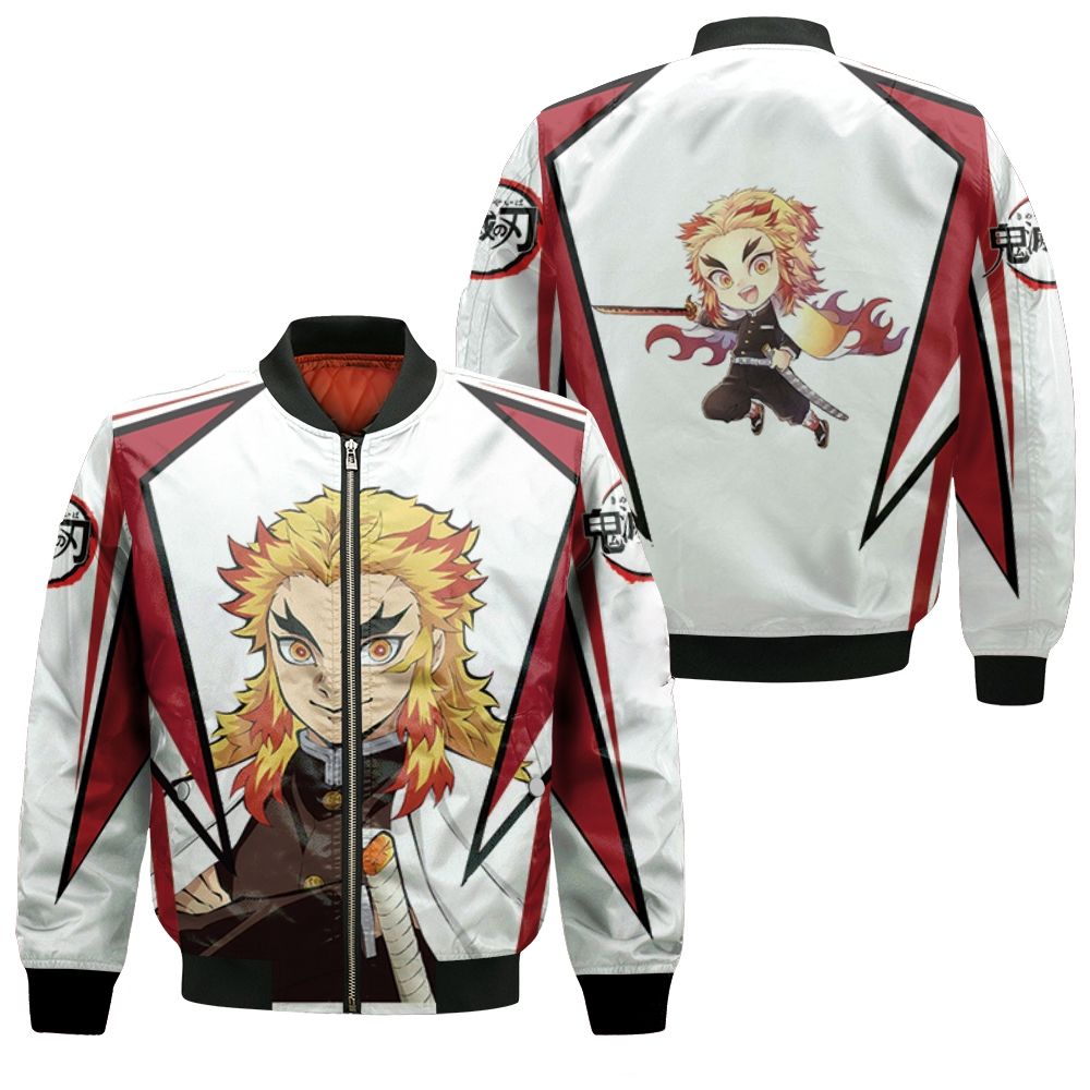 Rengoku Kyojuro Anime Kimetsu No Yaiba Bomber Jacket