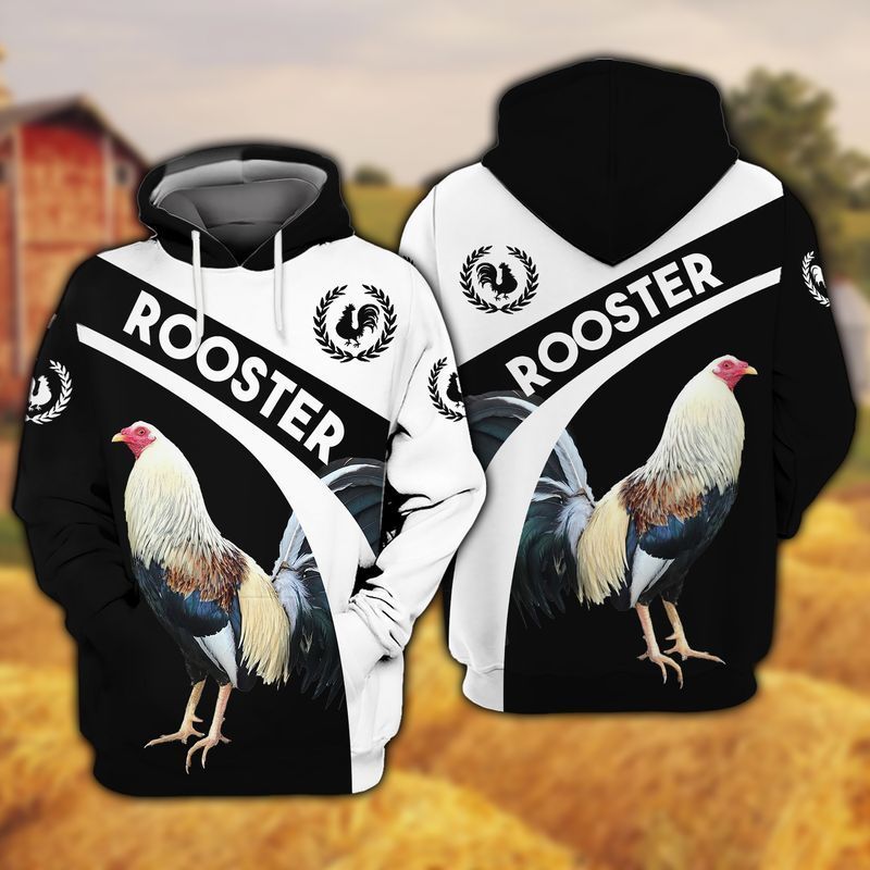 Rooster 8 3d Zip Hoodie