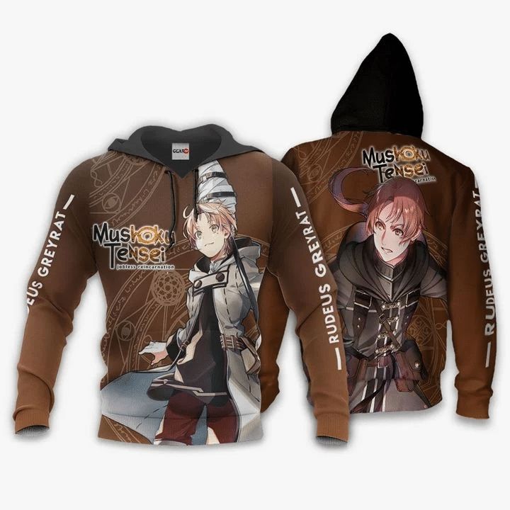 Rudeus Greyrat Anime Manga Mushoku Tensei 3d Zip Hoodie