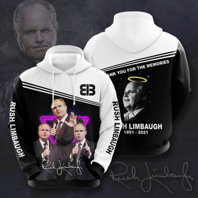 Rush Limbaugh Character Signature Design Gift For Fan Custom 3d All Over Printed Hoodie