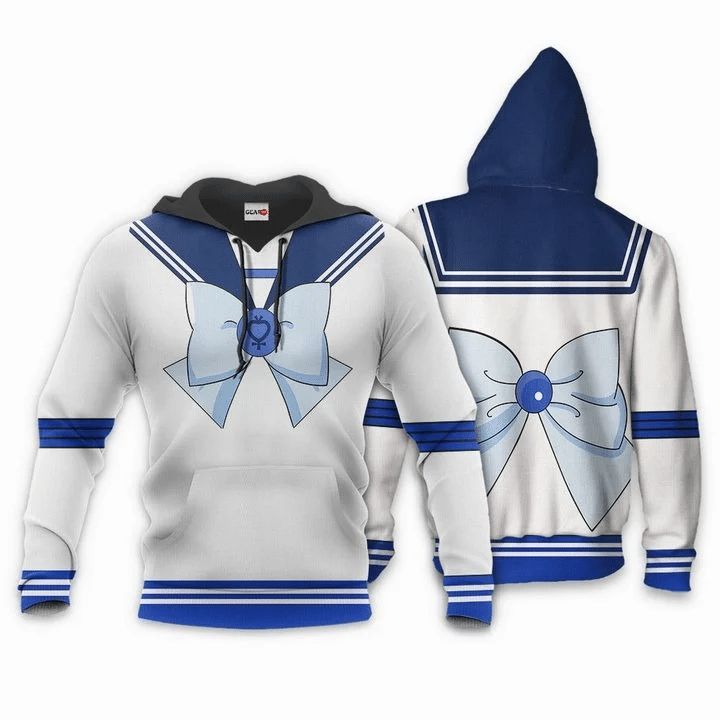 Sailor Mercury Sailor Moon Anime Manga 3d Zip Hoodie